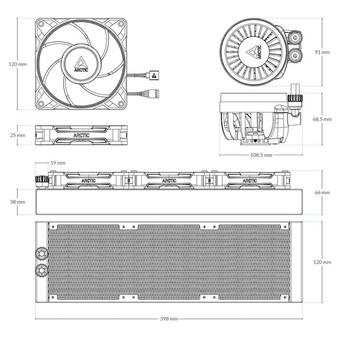 Arctic Liquid Freezer III Pro ARGB Black 360mm AIO Liquid Cooler