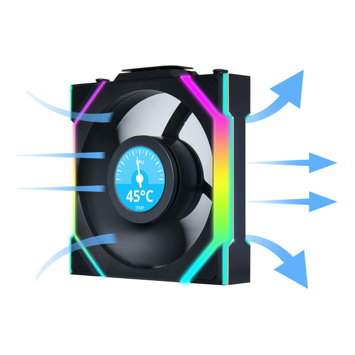 Lian-Li UNI SL120 Wireless LCD A-RGB Black 120mm Fan