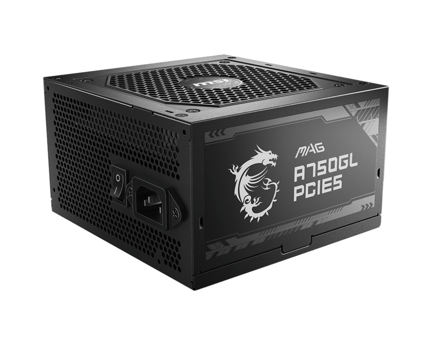 750W MSI MAG A750GL PCIE5 ATX 3.0 Gold Modular PSU