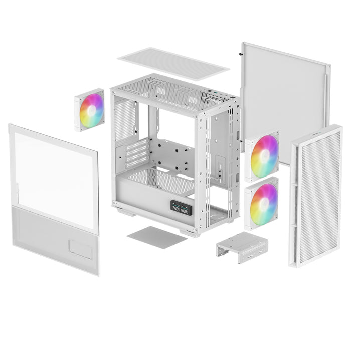 Deepcool CH360 Digital WH White Micro-ATX PC Case