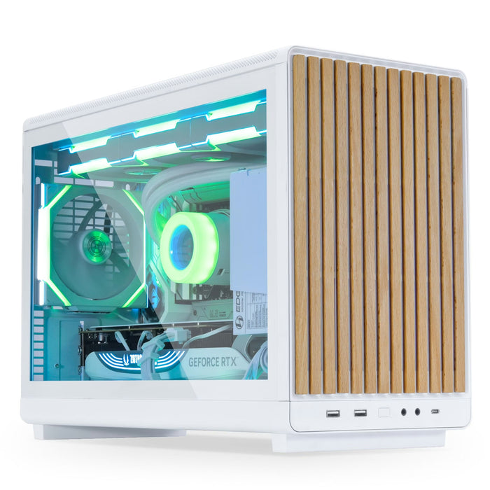 Lian Li Dan Cases A3-mATX Wood Glass Micro ATX Case White