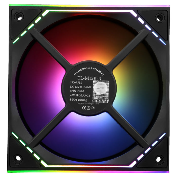 Thermalright TL-M12R-S Black A-RGB Reverse 120mm PWM Fan