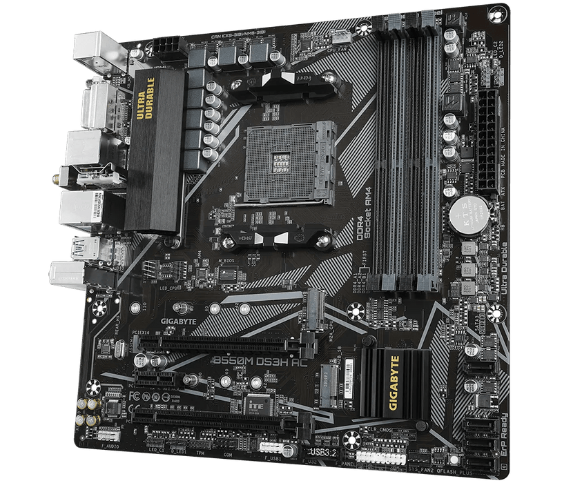 Gigabyte B550M DS3H AC Micro ATX AM4 Motherboard