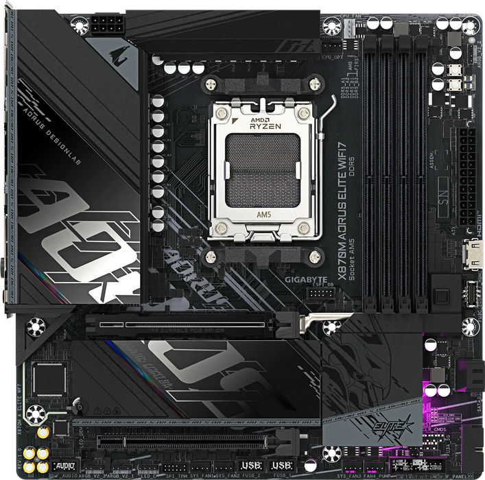 Gigabyte X870M Aorus Elite WIFI7 mATX AM5 Motherboard