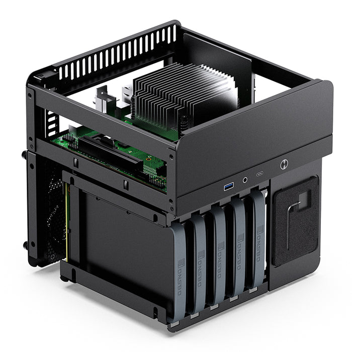 Jonsbo N2 Black Aluminium NAS Mini-ITX PC Case