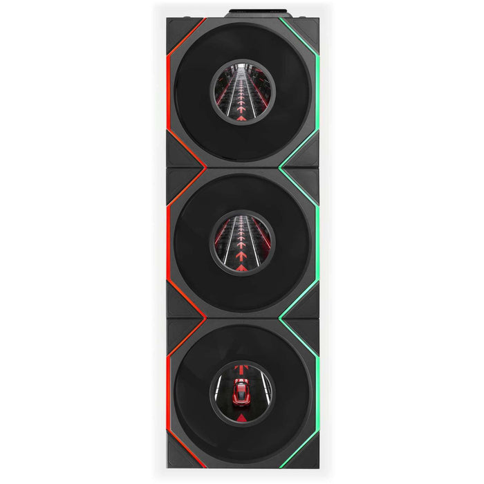 Lian Li UNI FAN TL LCD FLEX Reverse 120mm Triple Fan Pack - Black