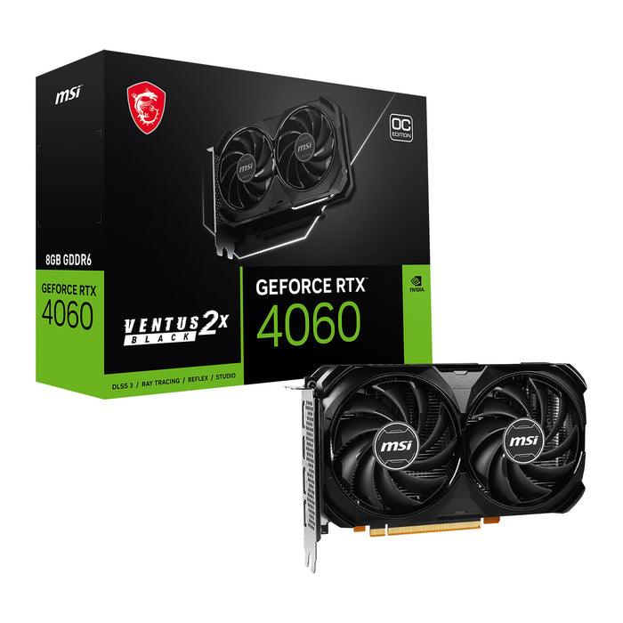 MSI RTX 4060 VENTUS 2X Black 8G OC Graphics Card