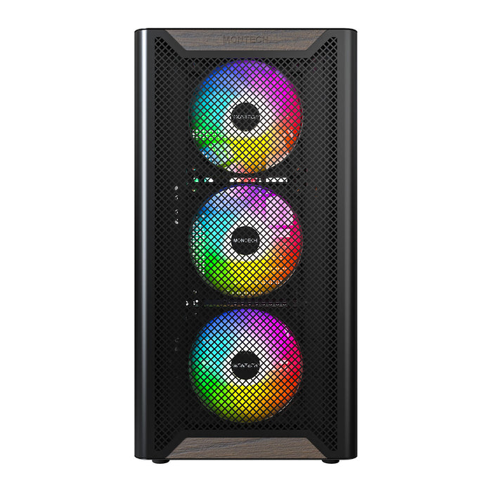Montech XR Wood A-RGB Black ATX Case