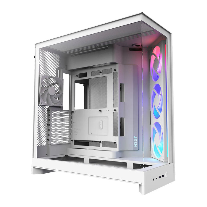 NZXT H9 Flow RGB 2025 White ATX Dual Chamber PC Case