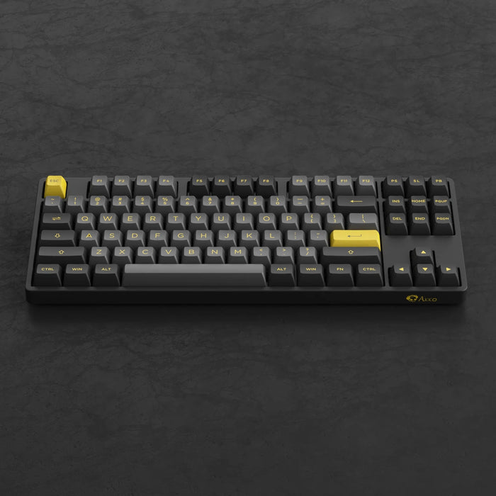 Akko 5087B Plus Black & Gold RGB TKL ANSI CS Silver