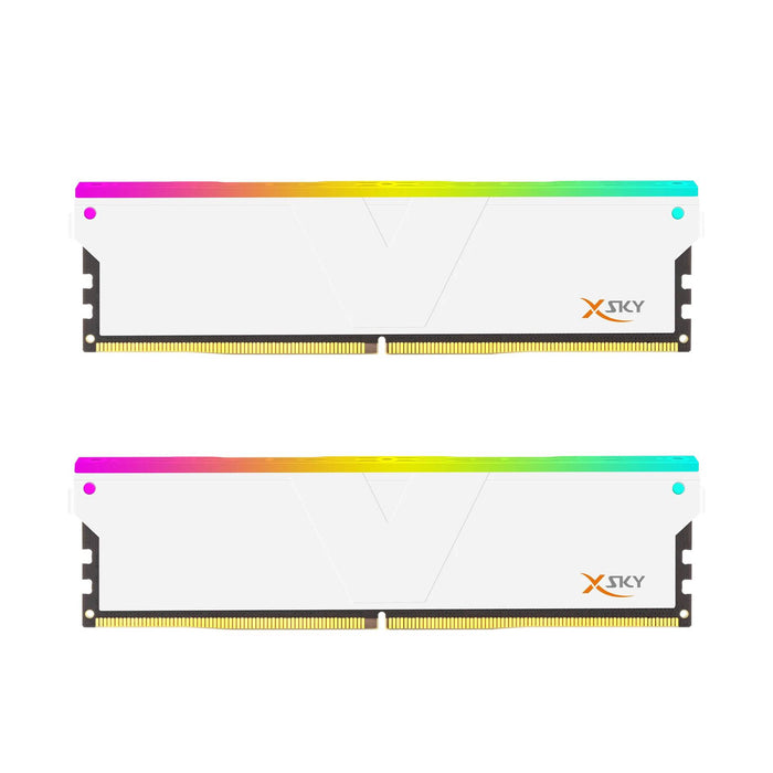 32GB (2x16GB) DDR5 6000MHz CL30 V-Color Manta XSky White RGB RAM