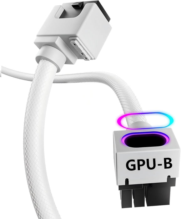 Asiahorse Hydrus 8 Pin PCIE White ARGB GPU Extension Cable