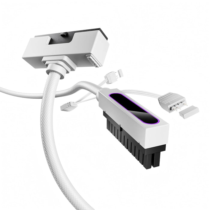 Asiahorse 24 Pin White ARGB Motherboard Extension Cable