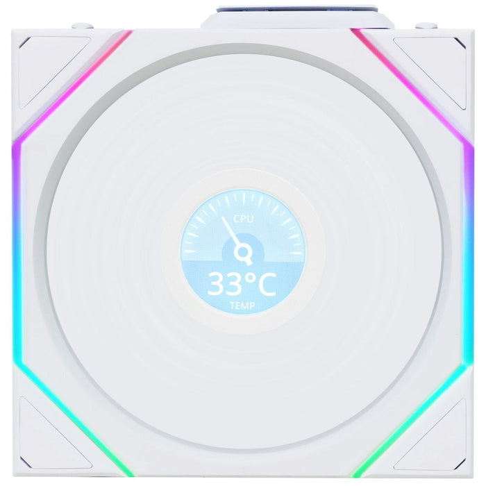 Lian-Li UNI FAN TL120 LCD Wireless Reverse ARGB White 120mm Fan