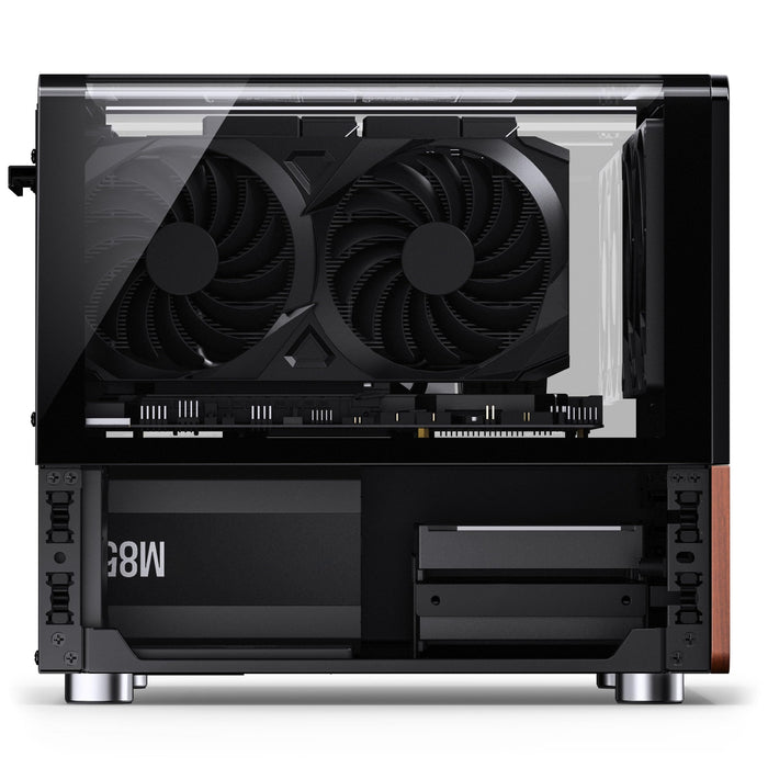 Jonsbo V12 Black TG Wood Micro-ATX PC Case