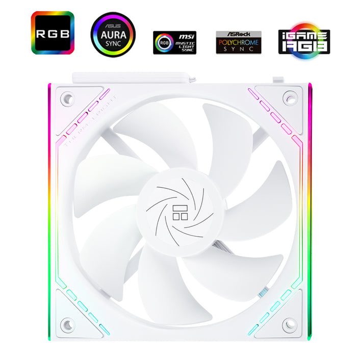 Thermalright TL-M12QRW White A-RGB Reverse 120mm PWM Fan