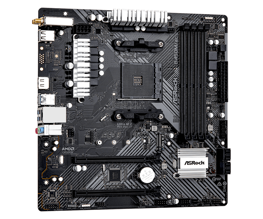 Asrock B450M/AC R2.0 Micro ATX AM4 Motherboard