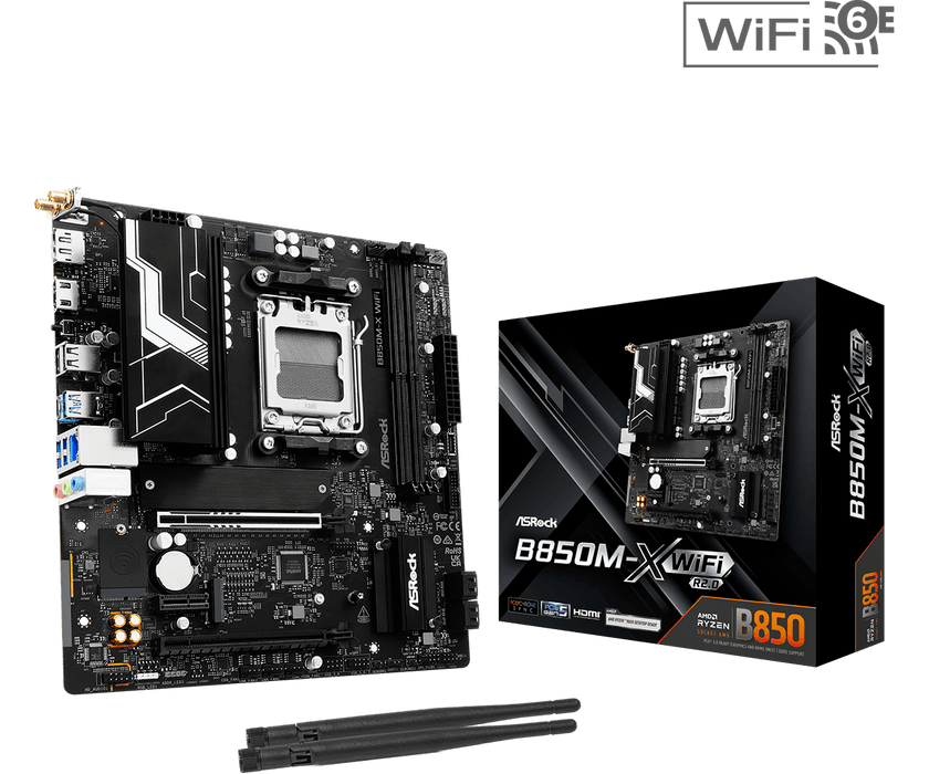 ASRock B850M-X WiFi R2.0 Micro-ATX AM5 Motherboard
