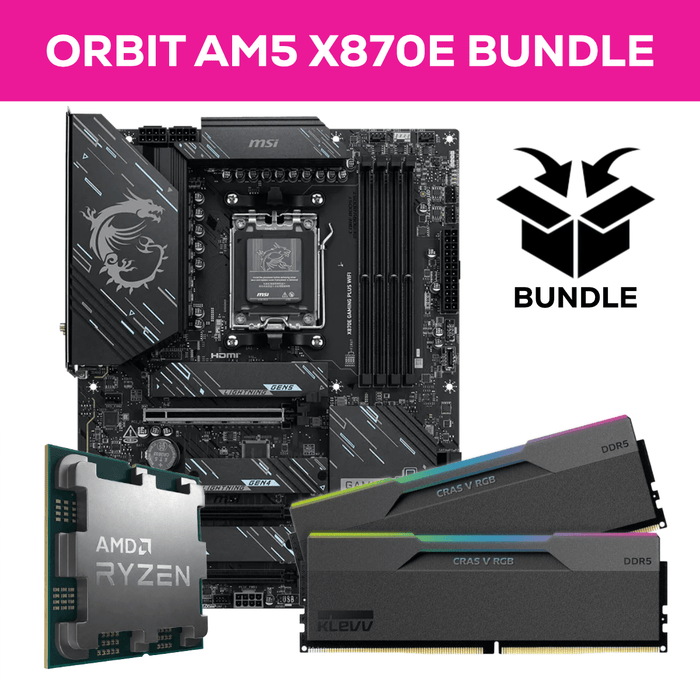 Orbit Ryzen AM5 Bundle - 32GB (2x16GB) 6000MHz DDR5 RGB RAM & MSI X870E Gaming Plus WIFI