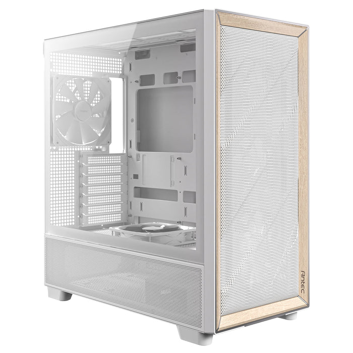 Antec FLUX Mesh White Wood ATX PC Case