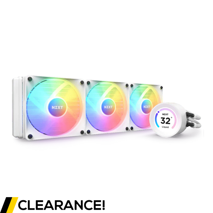 NZXT Kraken 360 Elite RGB White 360mm LCD AIO Liquid Cooler - Grade B