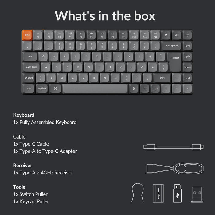 Keychron K3 Max RGB 75% ISO UK Hot-Swap Low Profile Gateron Brown