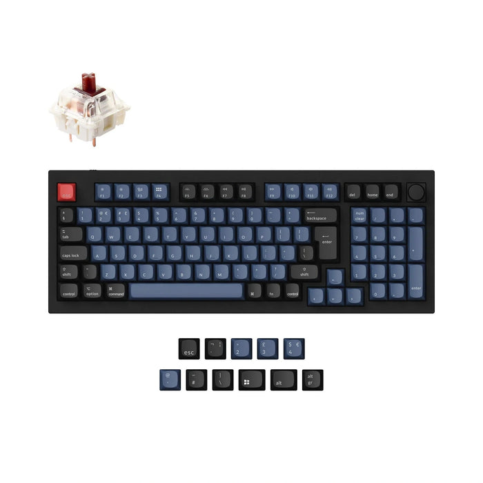 Keychron Q5 Knob Carbon Black RGB 96% ISO UK Gateron G Pro Brown