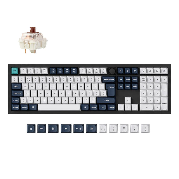 Keychron Q6 Max Carbon Black RGB Fullsize ISO UK Jupiter Brown