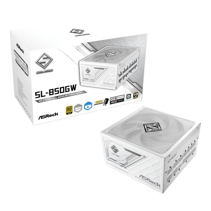 850W ASRock Steel Legend SL-850G ATX 3.1 Gold Fully Modular PSU