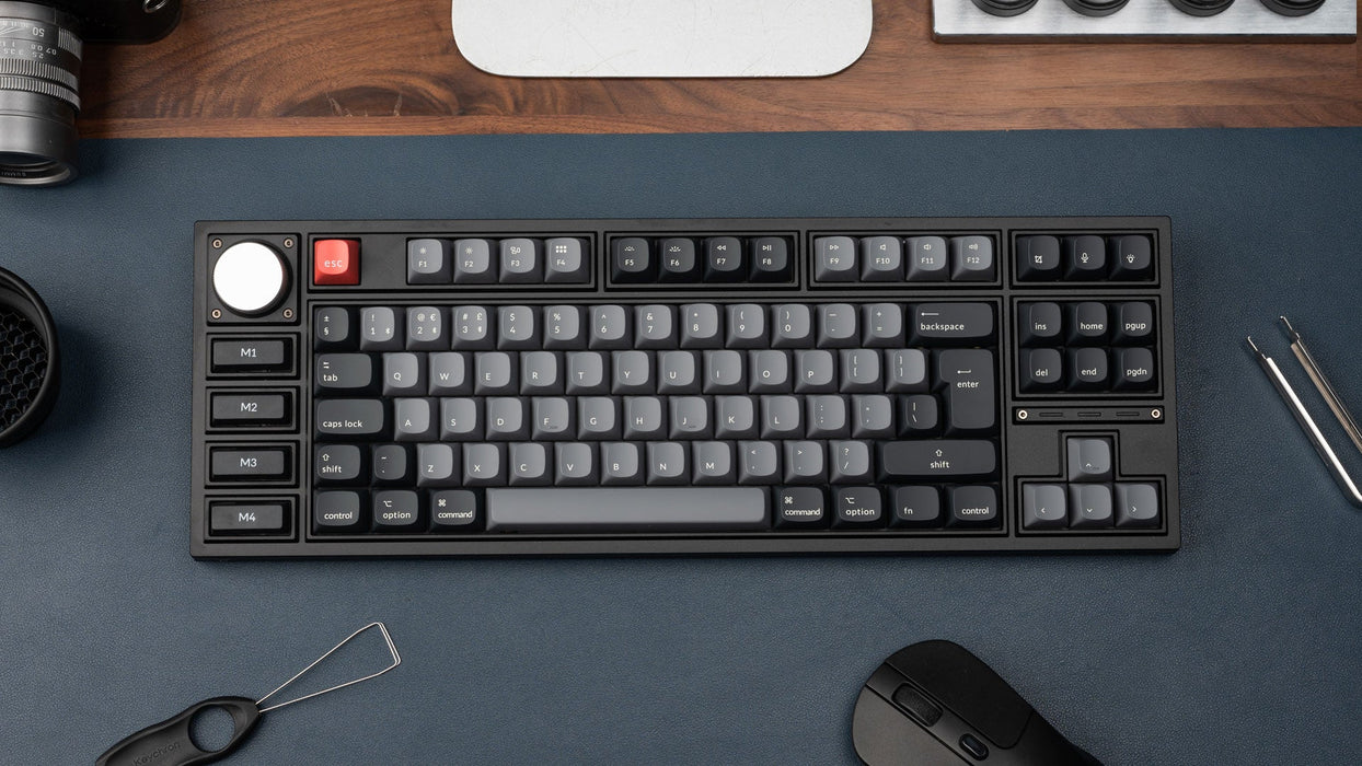 Keychron Q3 Pro Knob Carbon Black RGB TKL ISO UK K Pro Red