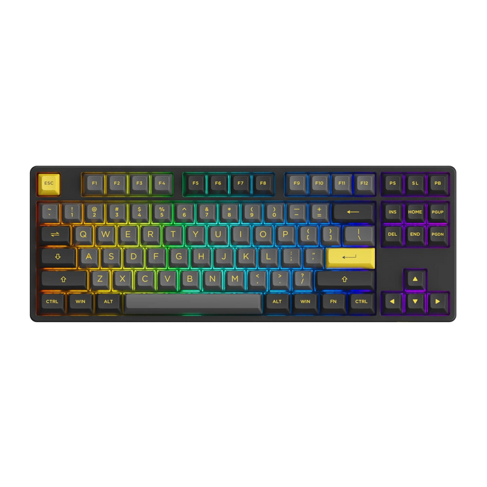 Akko 5087B Plus Black & Gold RGB TKL ANSI CS Silver