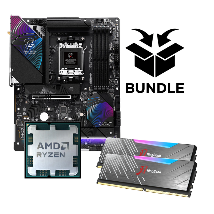 Orbit Ryzen AM5 X3D Bundle - 32GB (2x16GB) 6000MHz DDR5 RGB RAM & ASRock X870 Riptide WIFI