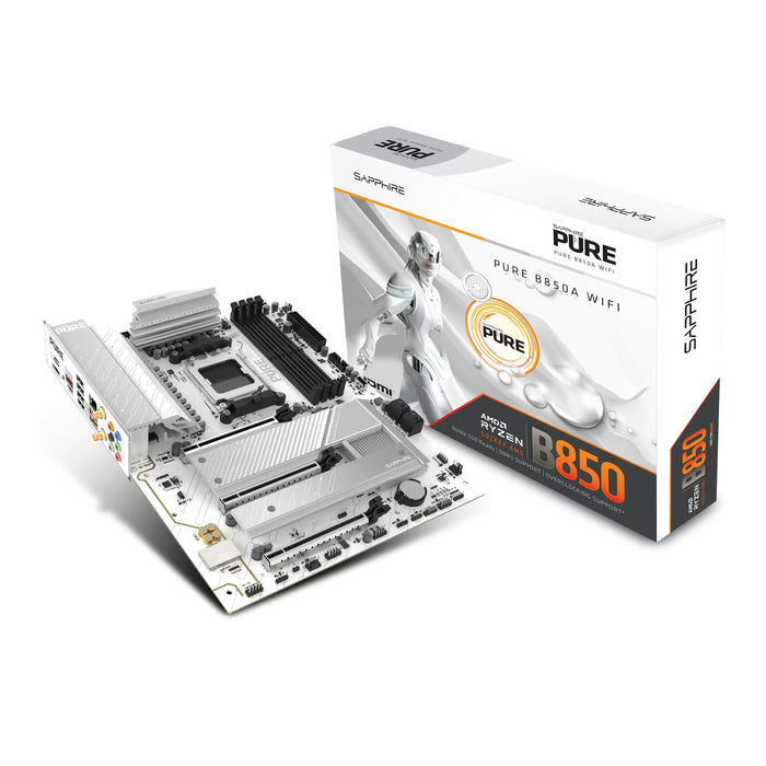 SAPPHIRE Pure B850A WiFi White ATX AM5 Motherboard