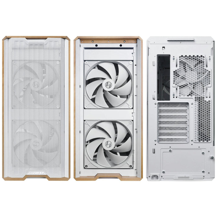 Lian Li Lancool 217 White Wood ATX PC Case