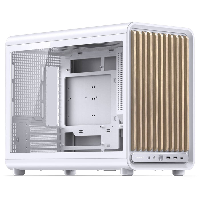 Jonsbo D33 Wood Tempered Glass MATX Case - White