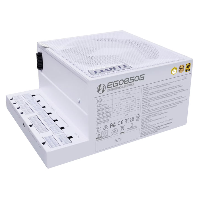 850W Lian Li Edge ATX 3.1 Gold Modular PSU White