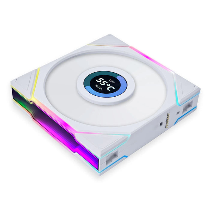 Lian-Li UNI FAN TL120 LCD Reverse Flow A-RGB White 120mm Fan