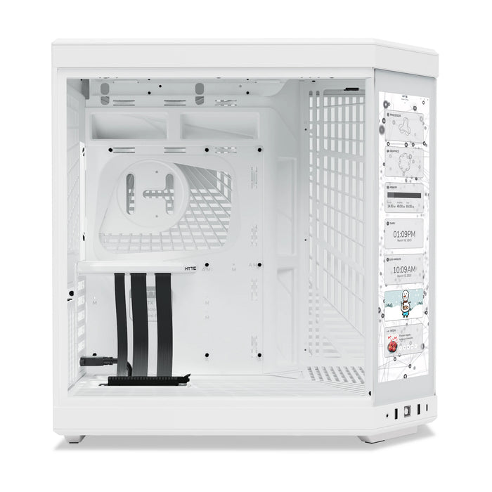 Hyte Y70 Touch 4K Snow White Dual Chamber ATX PC Case