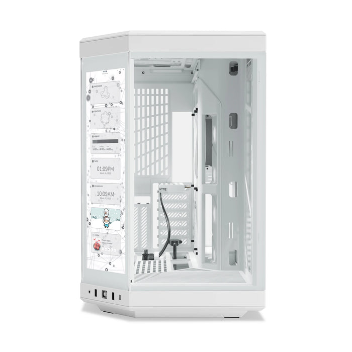 Hyte Y70 Touch 4K Snow White Dual Chamber ATX PC Case