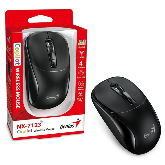 Genius NX-7123 Copilot AI Black Wireless Mouse