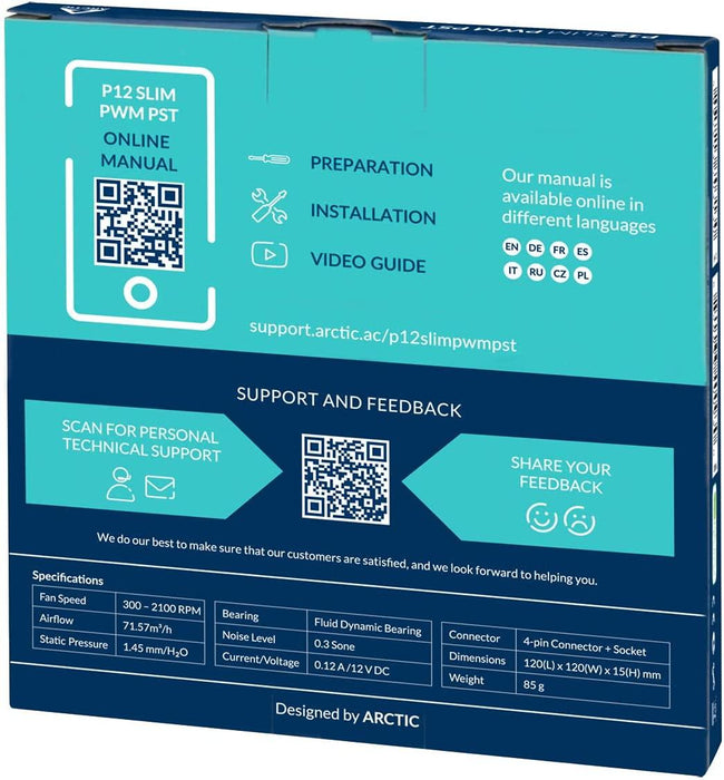 Arctic P12 PWM PST 120mm Slim Fan