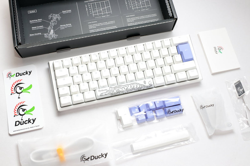 Ducky One 3 Mini Pure White UK ISO RGB Cherry MX Brown