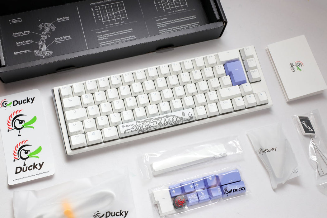 Ducky One 3 SF Pure White UK ISO RGB Cherry MX Silver