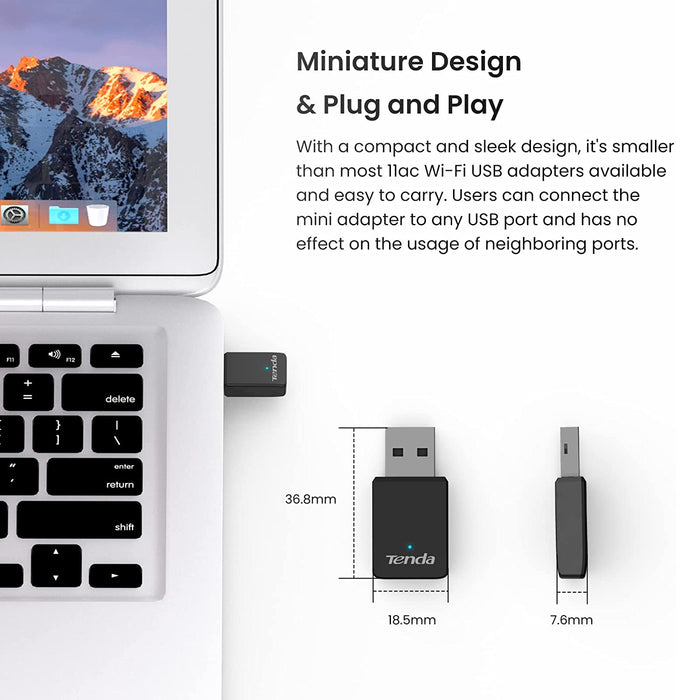 TENDA U9 AC650 W/L DUAL BAND USB