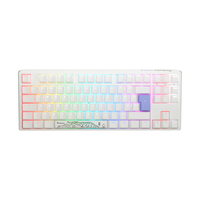 Ducky One 3 TKL Pure White UK ISO RGB Cherry MX Black