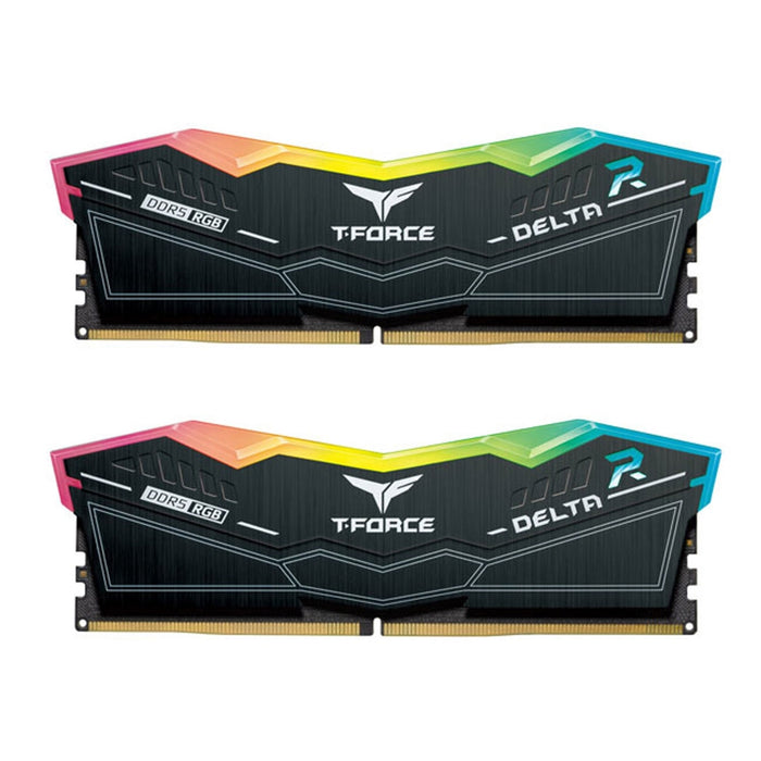 32GB (2x16GB) DDR5 6400MHZ CL40 TeamGroup T-Force Delta RGB Black RAM