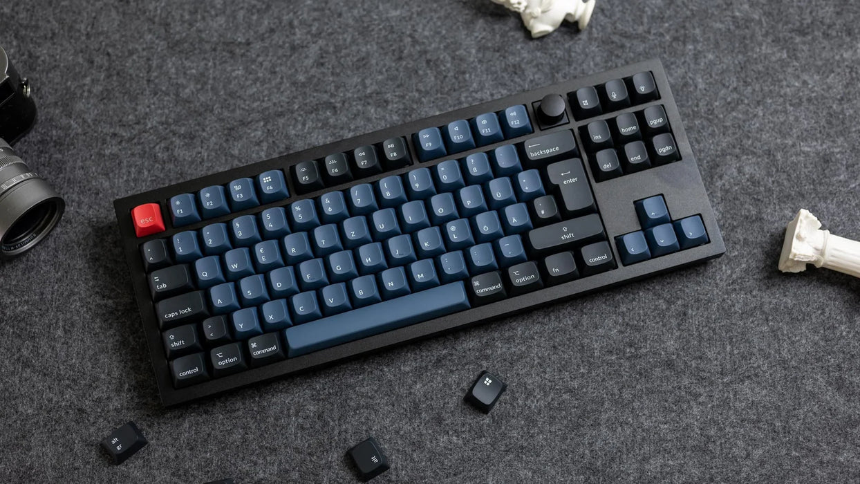 Keychron Q3 Knob QMK Carbon Black RGB TKL ISO UK Gateron Red